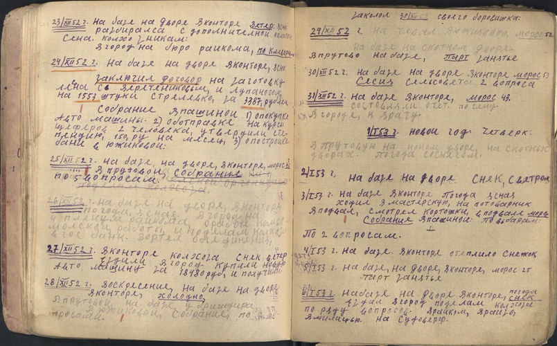 Дневник председателя колхоза 1952 - 1954 гг. Часть третья